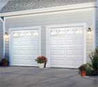 Silver model steel garage door