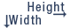 height and width